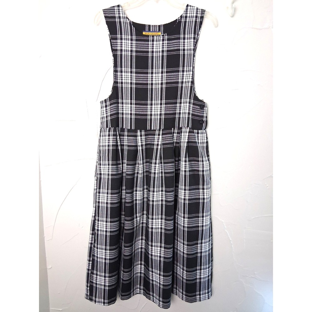 Y2K 90s Bryn Connelly  Plaid Jumper Dress Size 10 Petite‎ USA Modest Teacher